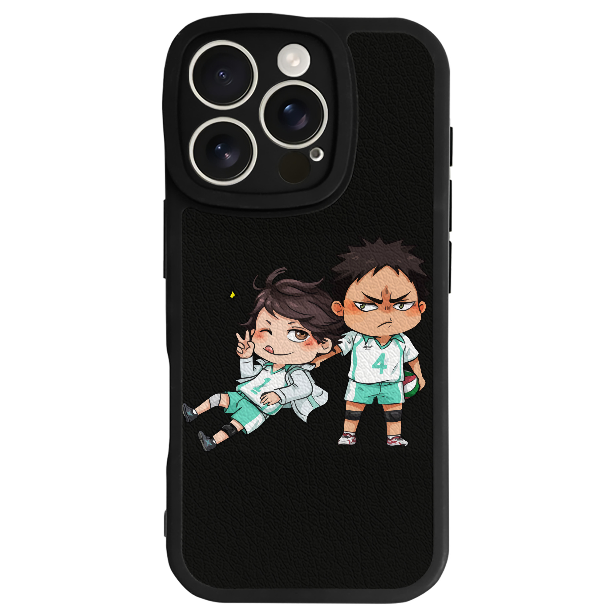 （画像用） ハイキュー!! Haikyu!! 【iPhone 16シリーズ対応】シリコンスマホケース（レザー調） 材質：シリコン